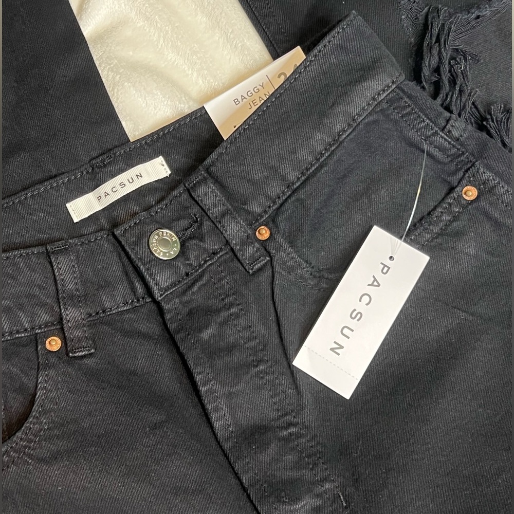 NWT ABYSS BLACK PACSUN BAGGY JEAN Size 24